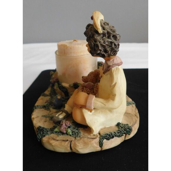 Penny Buttons Resin 1996 Figurine Nurse Sweet Heart Bear 4" Votive Candle - Picture 4 of 8